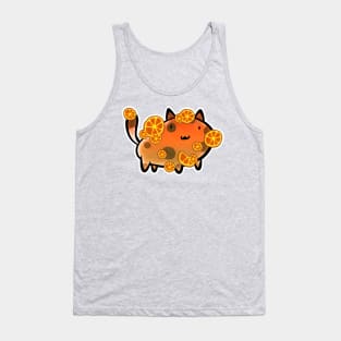 Orange Fruit Cat Tank Top